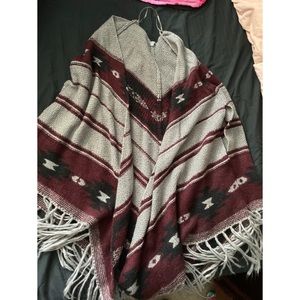 Cute tribal print pancho!